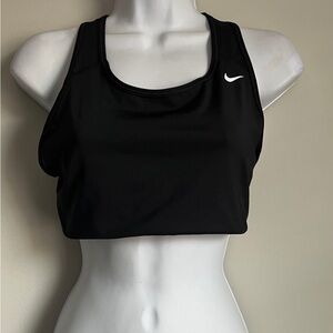 Nike Dri Fit Women’s Black Wireless Racerback  Gym Pullover Sports Bra Sz. M/L